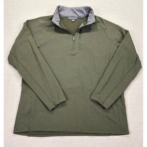 Free Fly Mens XXL Bamboo Viscose Fishing Shirt 1/4 Zip Pullover Olive Green